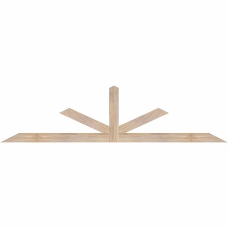 Ekena Millwork Saratoga Smooth Timber Gable Bracket, Douglas Fir, 84"W x 21"H x 1 1/2"D x 3 1/2"F, 6/12 Pitch GBW084X21X0204SAR00SDF